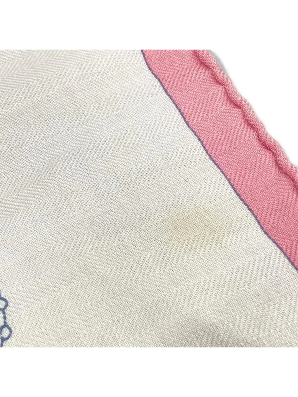 Hermes Shawl Carre 140 Ivory Navy Multi Cavalcadour Floral Pattern Cashmere
